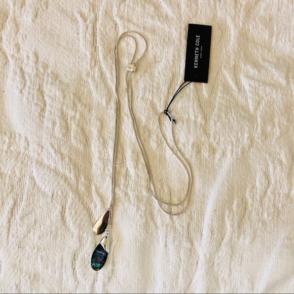 NWT Kenneth Cole Abalone Slider Necklace - Picture 2 of 5